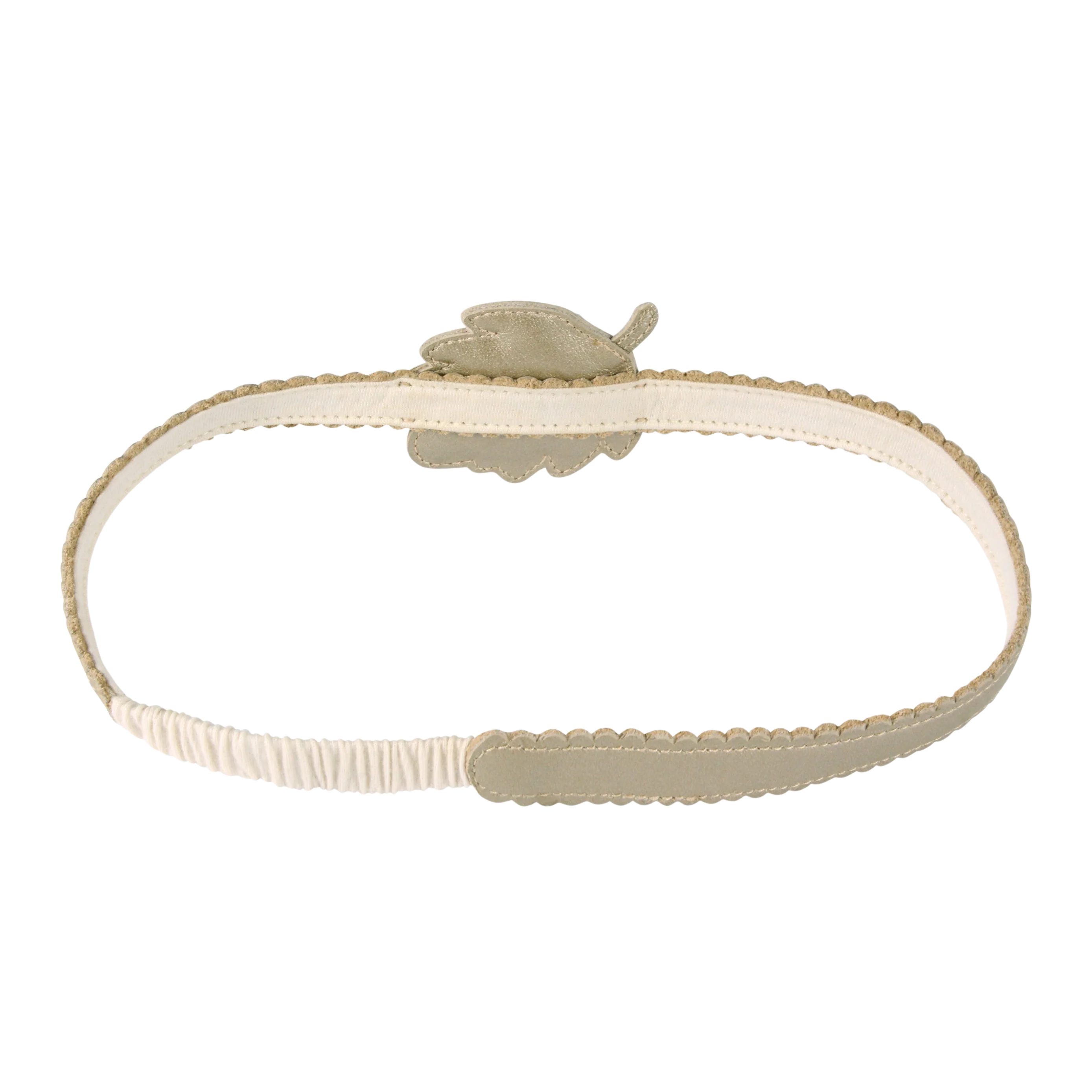 Wonda Headband | Pine Cone | Champagne Metallic Leather