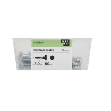 KARWEI houtdraadbout M8x90 mm 15 stuks