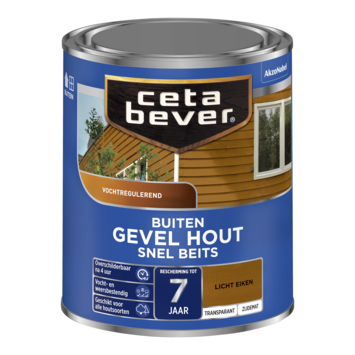 CetaBever Snelbeits Gevel & Kozijn zijdemat transparant eiken 750 ml
