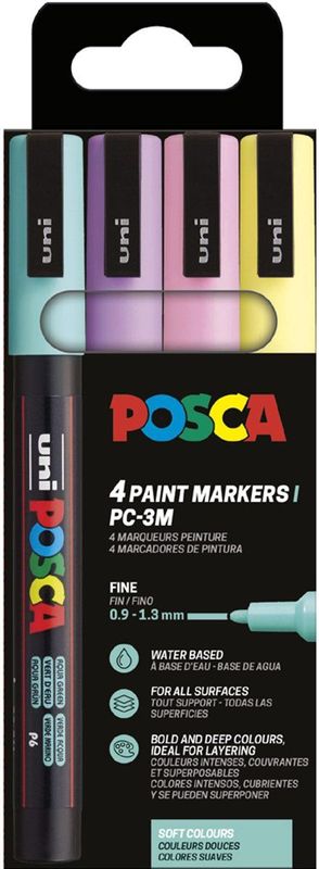 POSCA PC-3M Verfmarkerset Pastel (0,9 - 1,3 Mm Rond) 8 Stuk - Divers