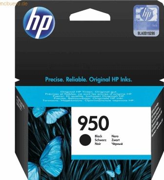 HP 950 Black Original Ink Cartridge inktcartridge 1 stuk(s) Origineel Normaal rendement Zwart