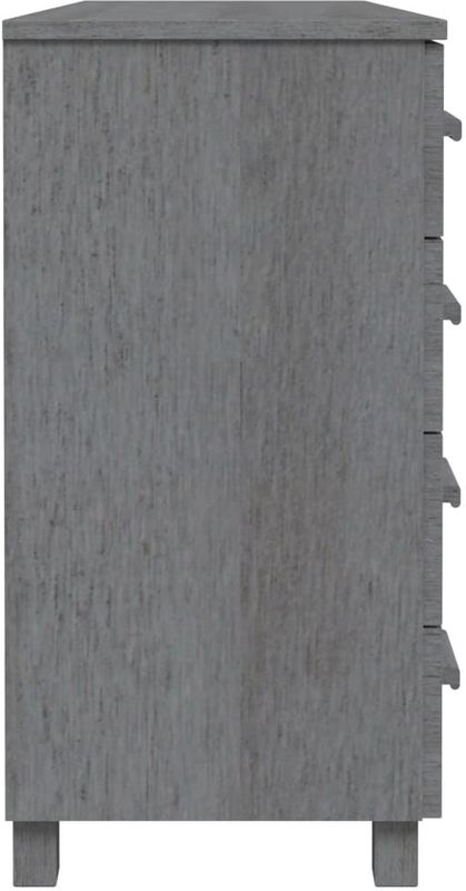 vidaXL - Dressoir HAMAR - Donkergrijs - Massief Grenenhout