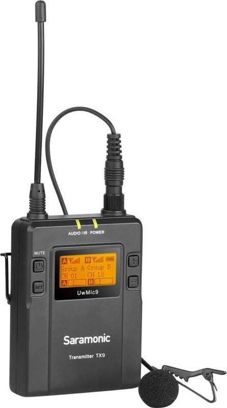 Saramonic - UwMic9 - Wireless System - Zender en Ontvanger - Inclusief Lavaliermicrofoon