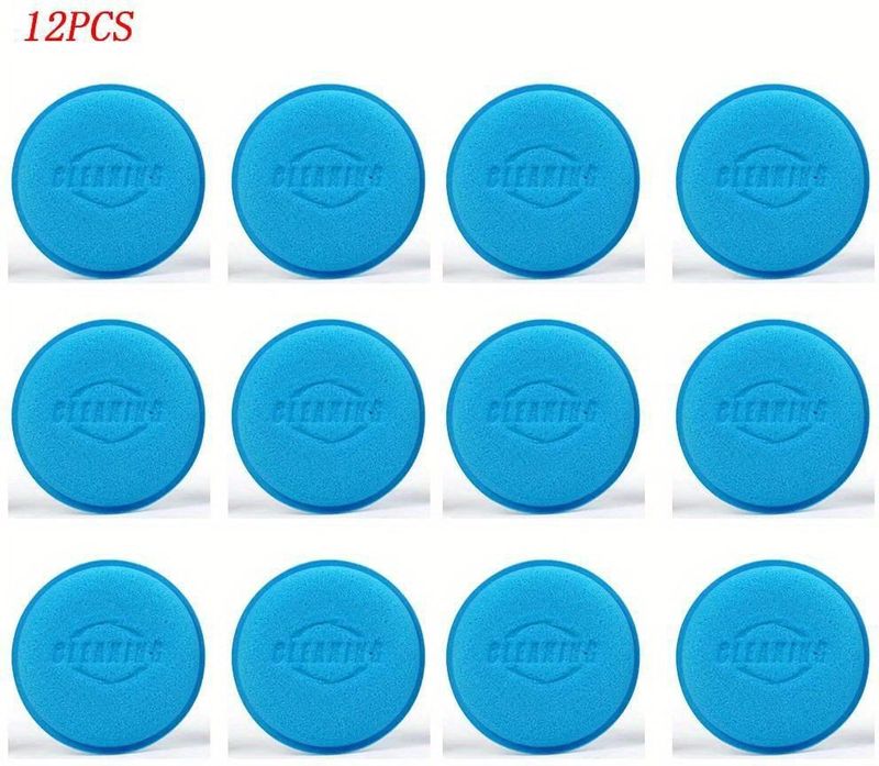 12-delige Autowas- & Polijstsponsset - Hoogdichtheid Schuim Applicator Pads voor Detailing, Reiniging & Verzorging, 10.5Cm
