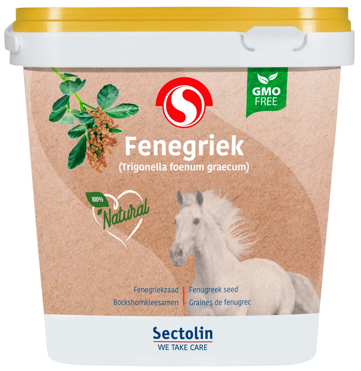 Sectolin Fenegriekzaad - Keel en Luchtwegsupplement Paard - 2.5 Kilogram - Emmer