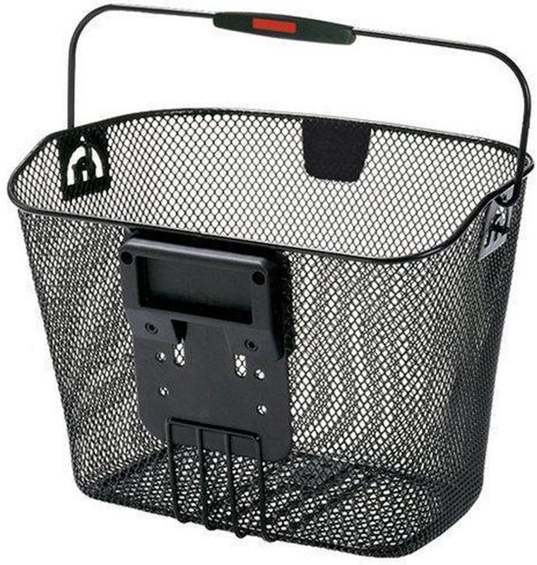 KLICKfix - Uni mand - Fietsmand - Zwart - Hoog design met handvat - 16 l