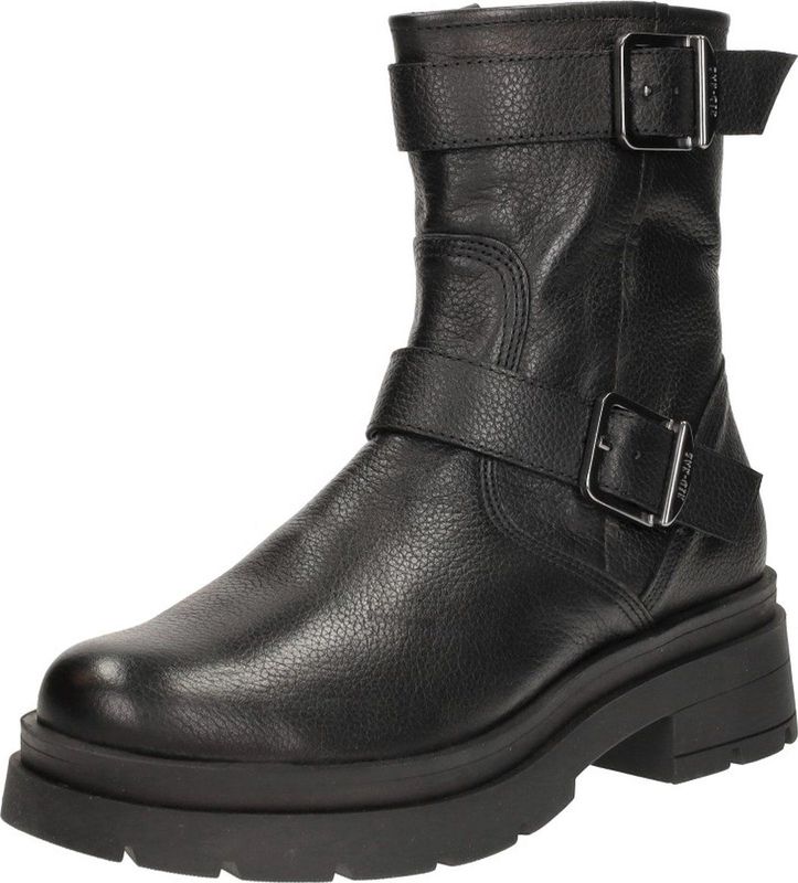 Red-Rag 71410 Boots Dames - Zwart - Leer - Twee Zilveren Gespen