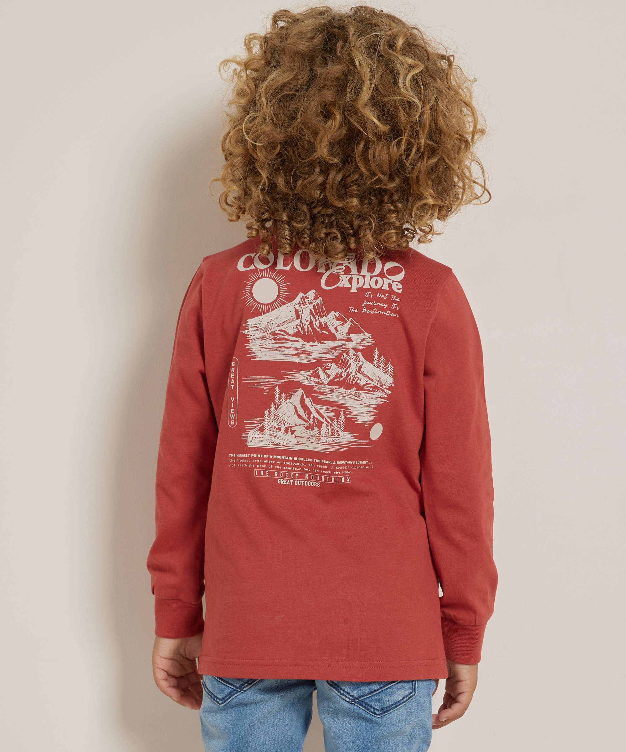 jersey top met backprint