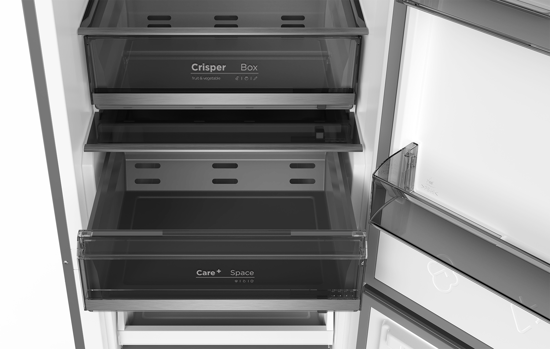 Friac UD3800DIXNF koel-vriescombinatie 405 L dark Inox No Frost