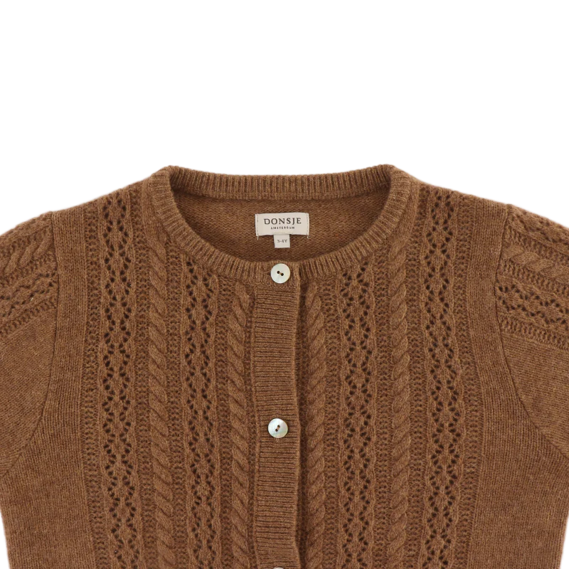 Danik Merino Wool Cardigan | Rose Brown