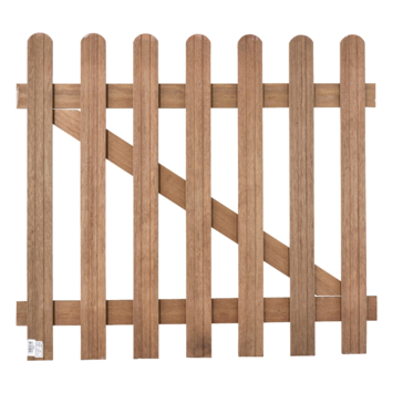 Tuinhek poort keruing hard hout 80 x 90 cm