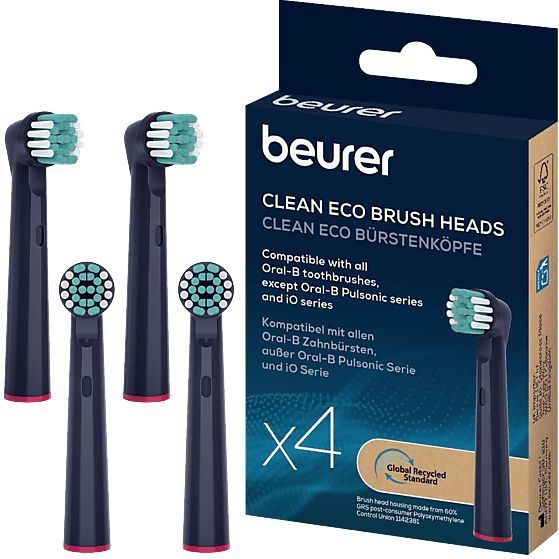 Beurer - TB Clean Eco - Tandenborstels - 4 Têtes de Brosse - Dureté Middel