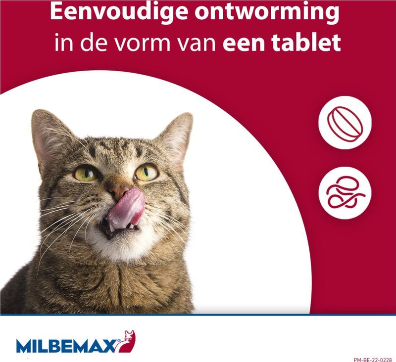 Milbemax Ontworming Tabletten Kat 2 - 12 kg 2 x 2 tabletten
