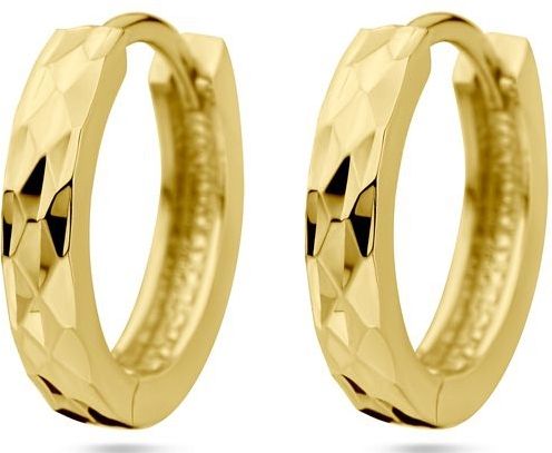14K geelgoud klapoorringen gediamanteerd 4029519