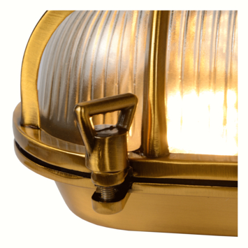 Lucide Dudley Wandlamp Buiten mat goud / messing