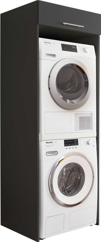 Laundreezy - Wasmachinekast - Antraciet - 68 x 68 x 200 cm