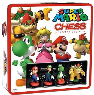 Super Mario - Schaakset - 32 Custom Sculpt Schaakstukken - Inclusief Iconische Characters - Super Mario Themed Chess Game