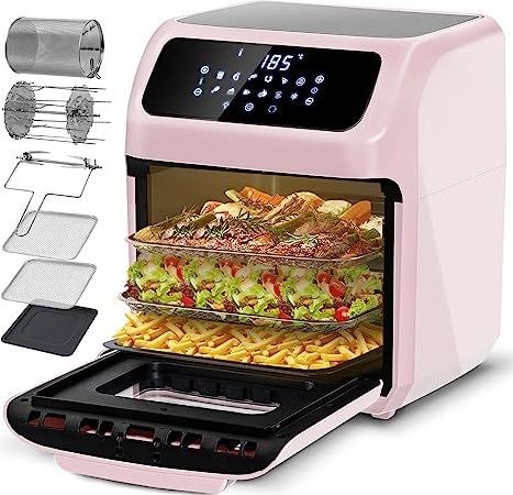 LLIVEKIT - Heteluchtfriteuse - 12 Liter - 1800 W - Mini-oven met 12 Functies