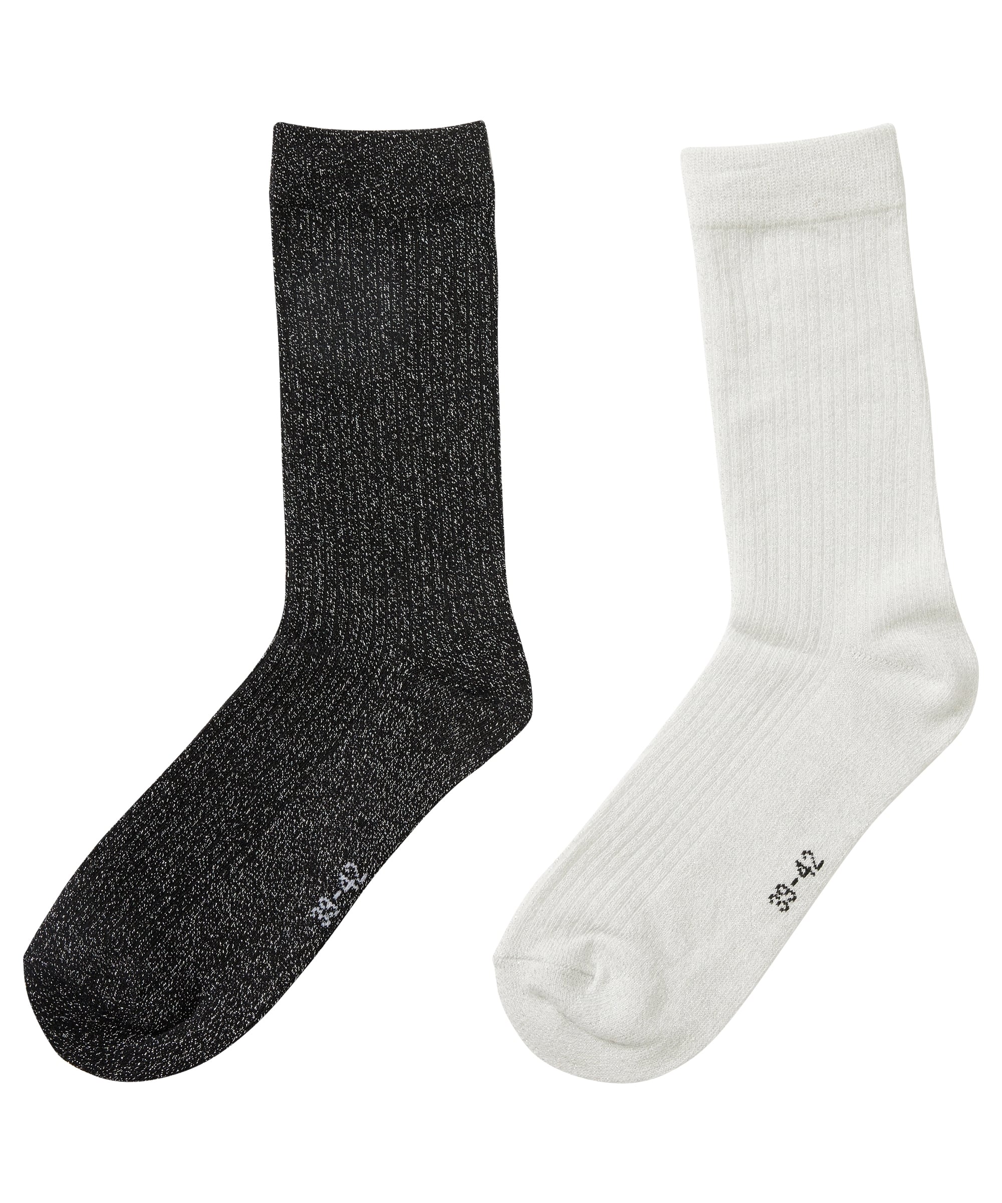 2-pack glitter sokken