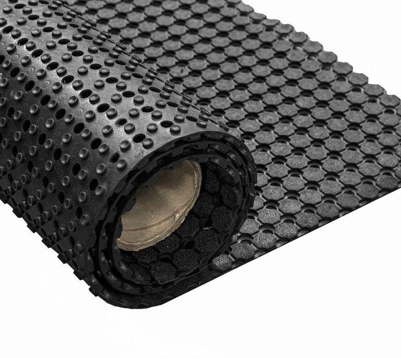 Rubber - Ringmat - Zwart - 10 mm Dikte - 91,5 cm Breedte