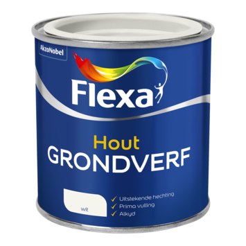 Flexa hout grondverf wit 250 ml