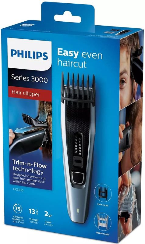 Philips HC3530/15 Tondeuse - Zwart/Blauw - DualCut-technologie