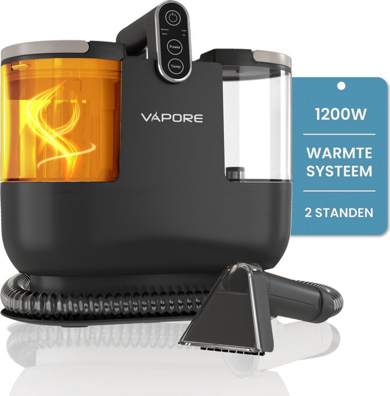 Vapore - Tapijtreiniger - Draagbare Vlekkenreiniger - Zwart - 1200W