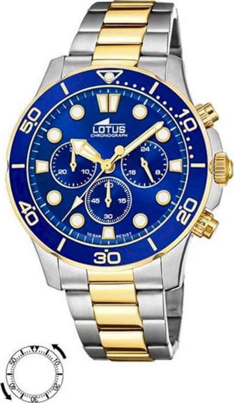 Lotus - Chronograaf - Horloge - Zilver - 45 mm