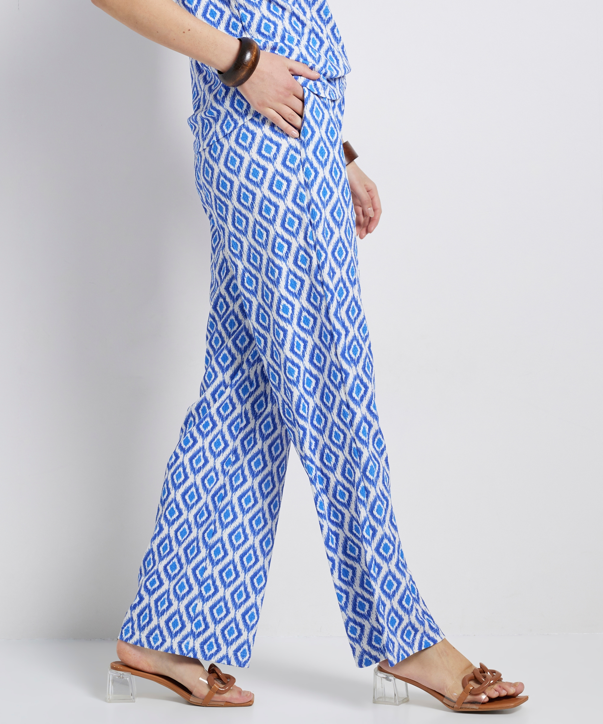 wide fit broek met retroprint