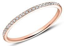 Memoire ring 14 karaat roségoud 25 Diamanten