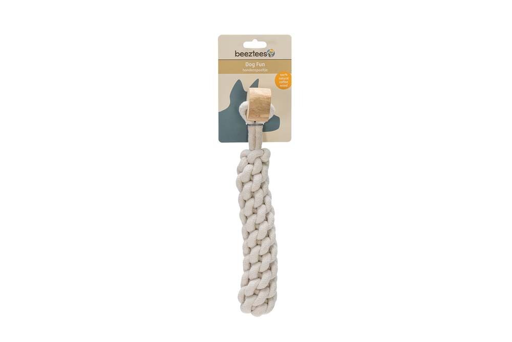 Beeztees Osa - Flostouw - Koffiehout - Hondenspeelgoed - Hout|Wit - 34x5x5 cm - Medium