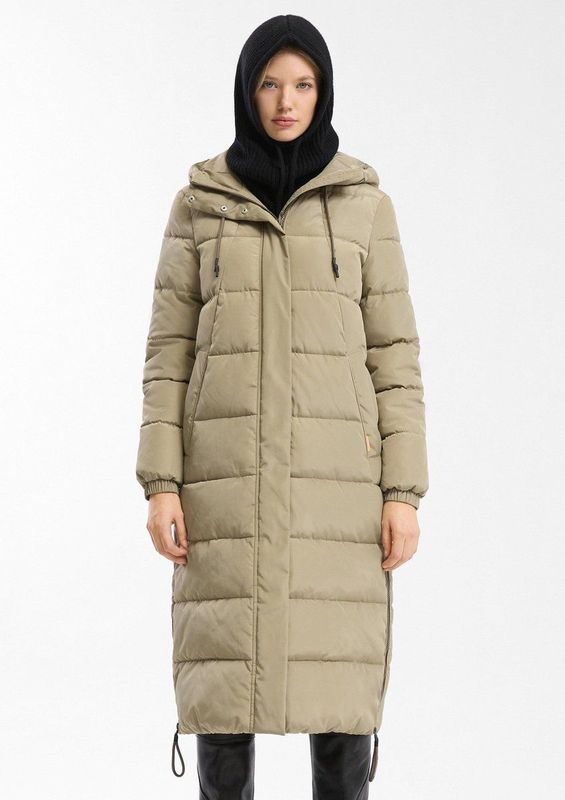Vacht - Lange Gewatteerde Jas - Warm - Regular Fit - Met Vaste Capuchon