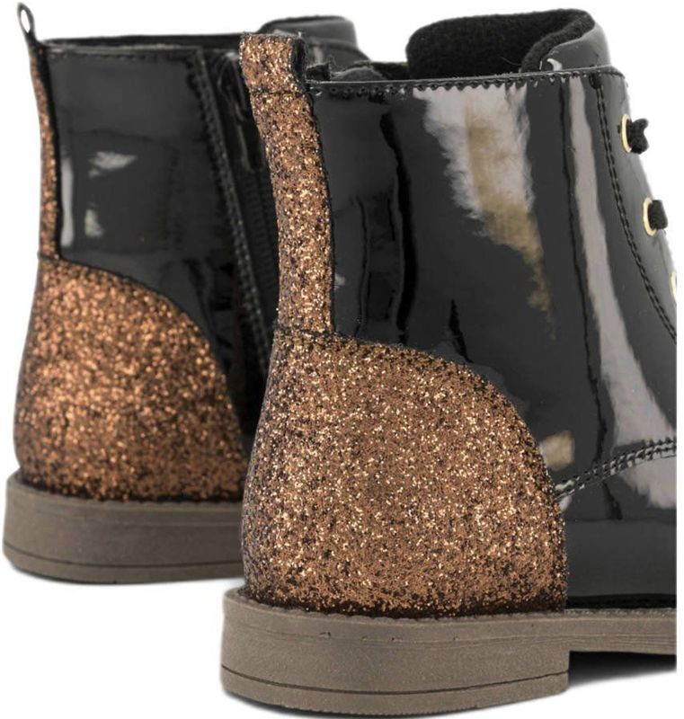 Graceland - Veterboots - Zwart - Lak - Meisjes