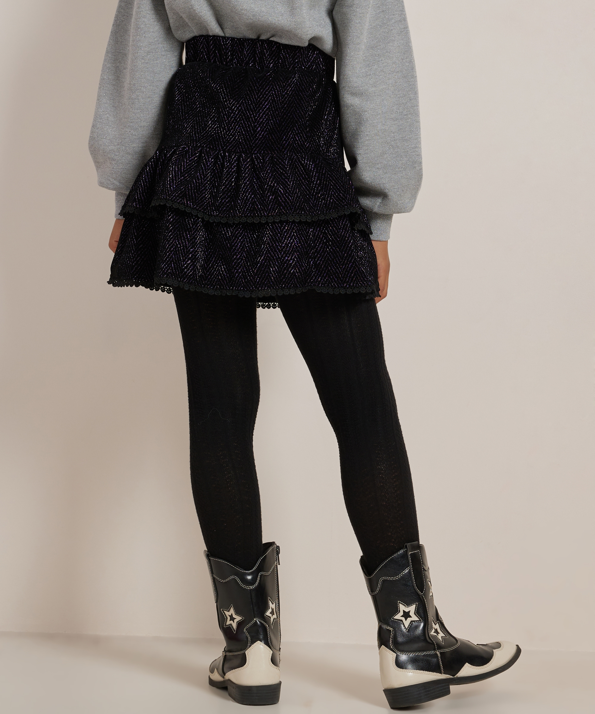 jacquard rok met glitters