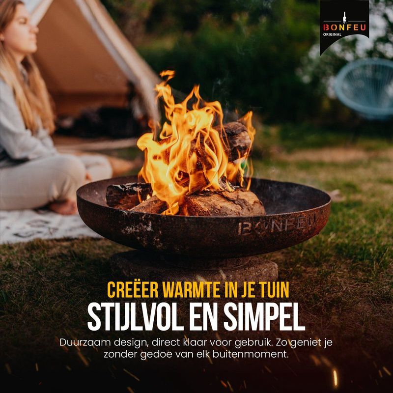 BonFeu BonBowl Plus - Vuurschaal - Roestbruin - Cortenstaal - Ø60 cm