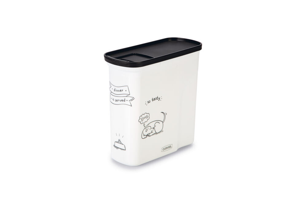 Curver Dis - Hond - Voercontainer - 2 Liter - Wit Grijs