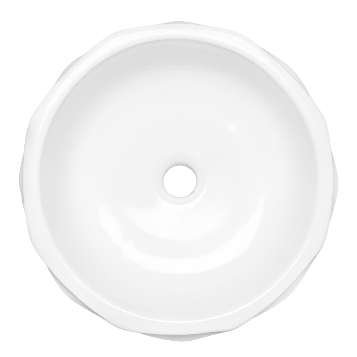 Kerra KR01 waskom rond glans wit 40x40x15cm