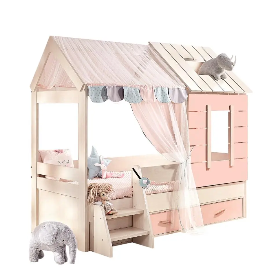 Cento Pink bedhuisje kinderbed meisjeskamer 200 x 90 cm