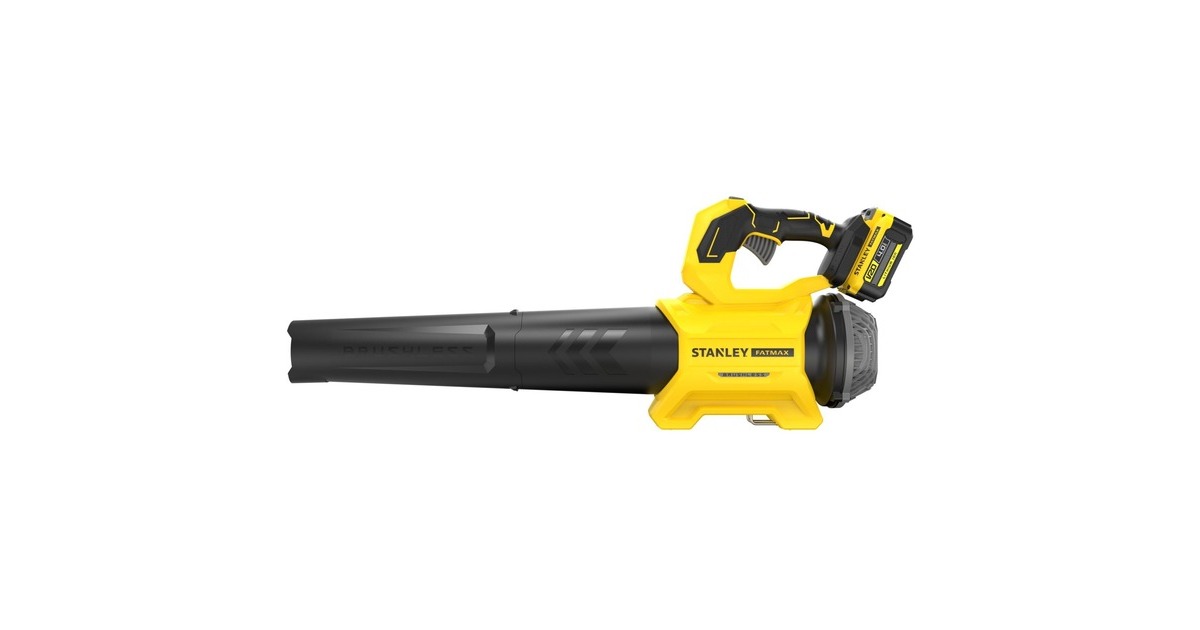 Stanley18V STANLEY® FATMAX® V20 borstelloze blazer bladblazer  (Geel/zwart, 4.0Ah, accu en oplader inbegrepen)