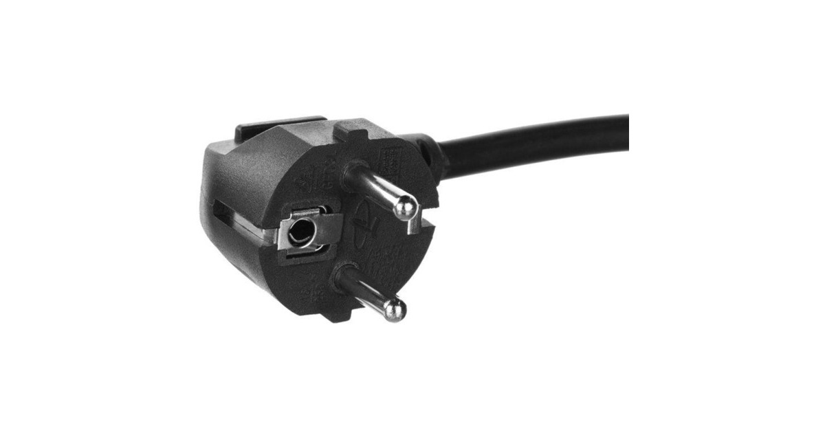 ACT ConnectivityNetsnoer verlengkabel CEE 7/7 male (haaks) - CEE 7/7 female zwart  (Zwart, 10 meter)