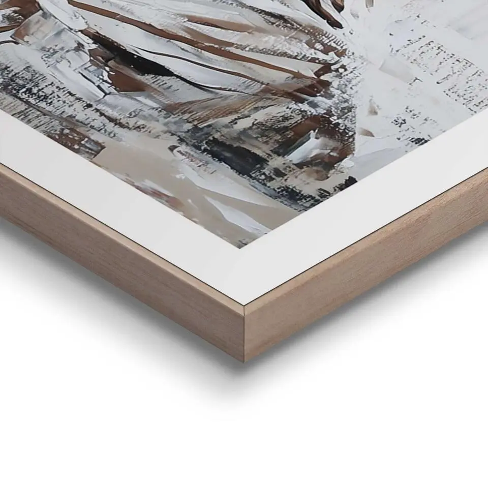 Schilderij Morning Reading - 70x50cm - Bruin