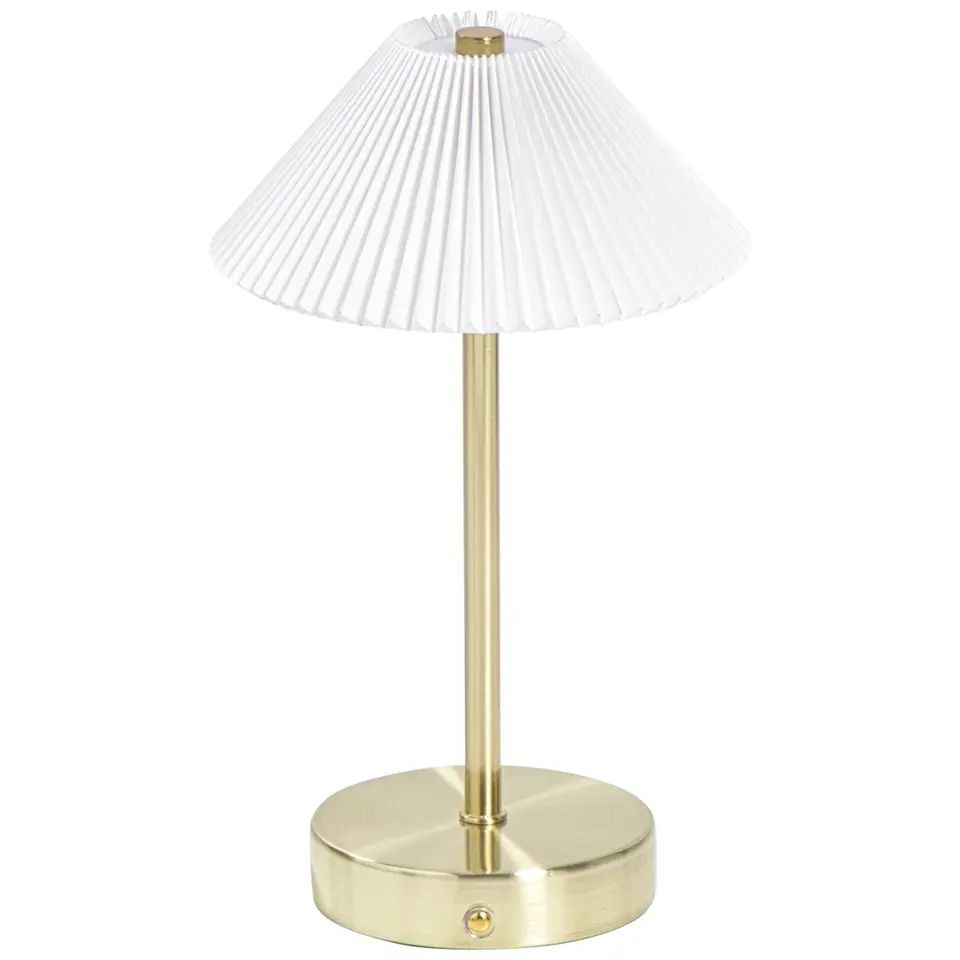 Tafellamp Delia goudkleur USB LED - 27x16x16 cm