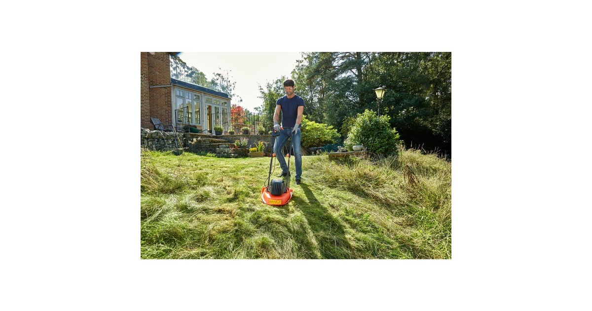 BLACK+DECKER1200W 30cm zweefmaaier grasmaaier  (Oranje/zwart)
