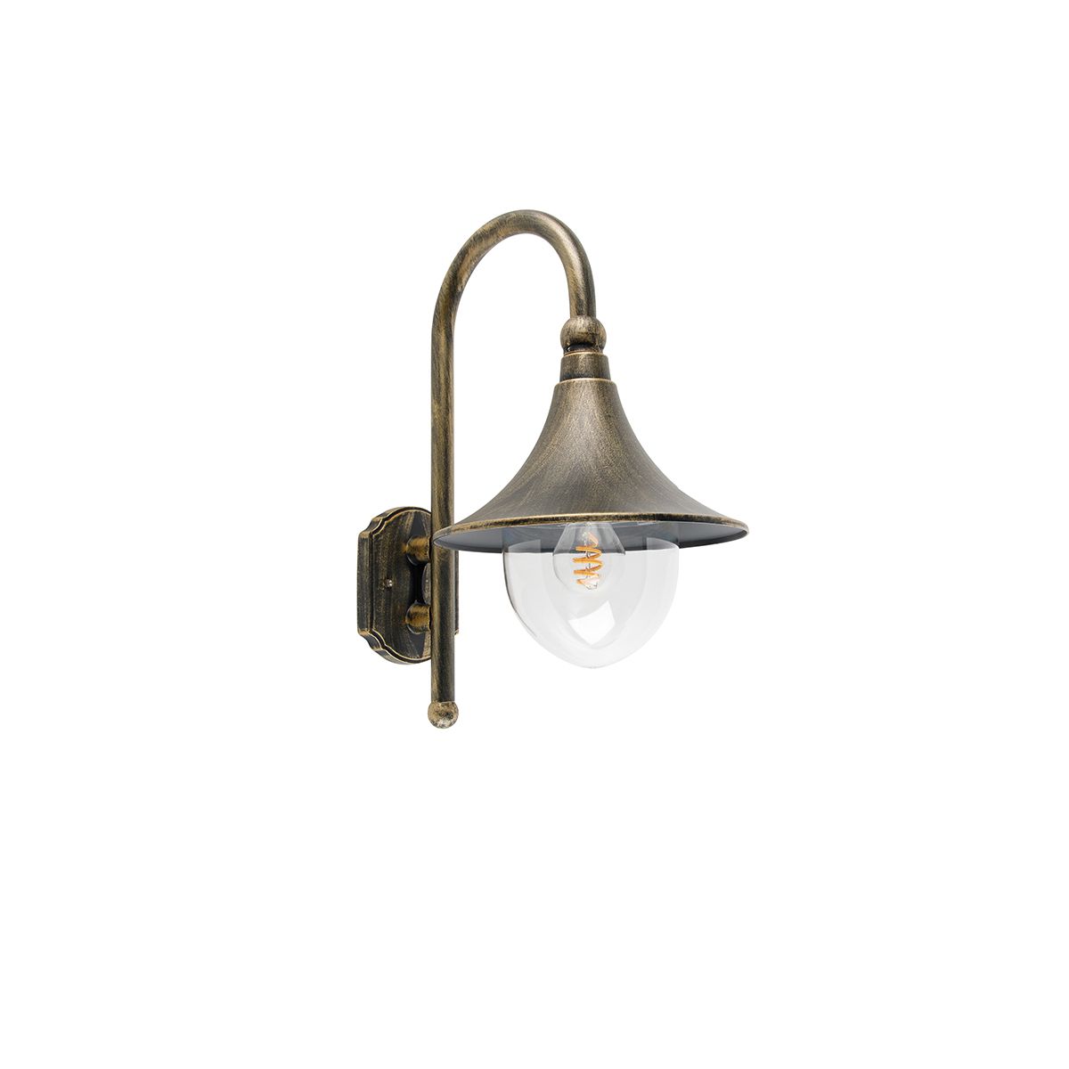 Smart buiten wandlamp antiek goud IP44 incl. Wifi A60 - Daphne