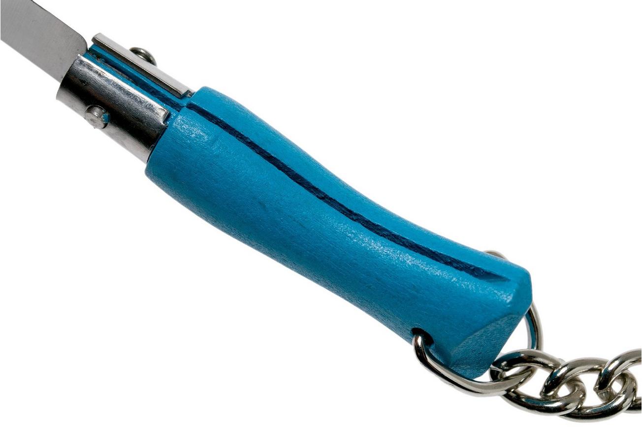 Opinel zakmes No. 02RV Keyring zakmes, Cyan Blue