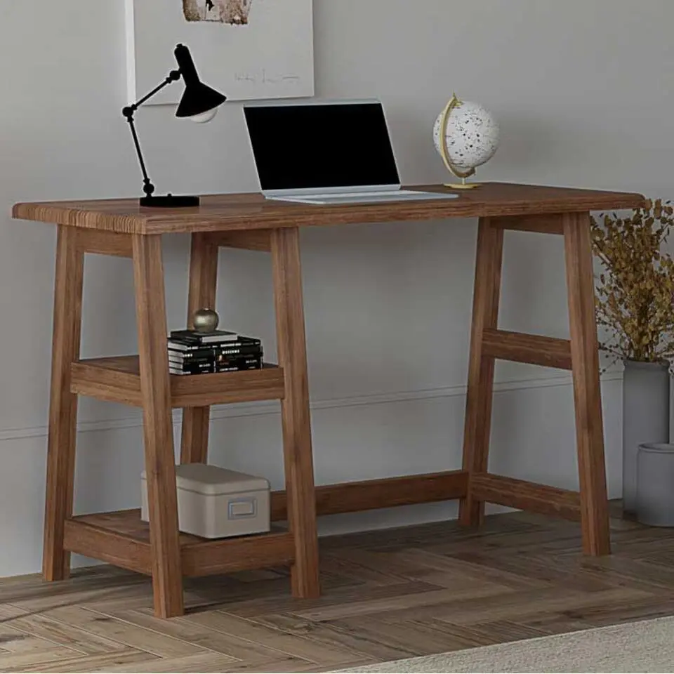 Emob Creatief bureau voor thuisstudie - 100% dennenhout - walnoot