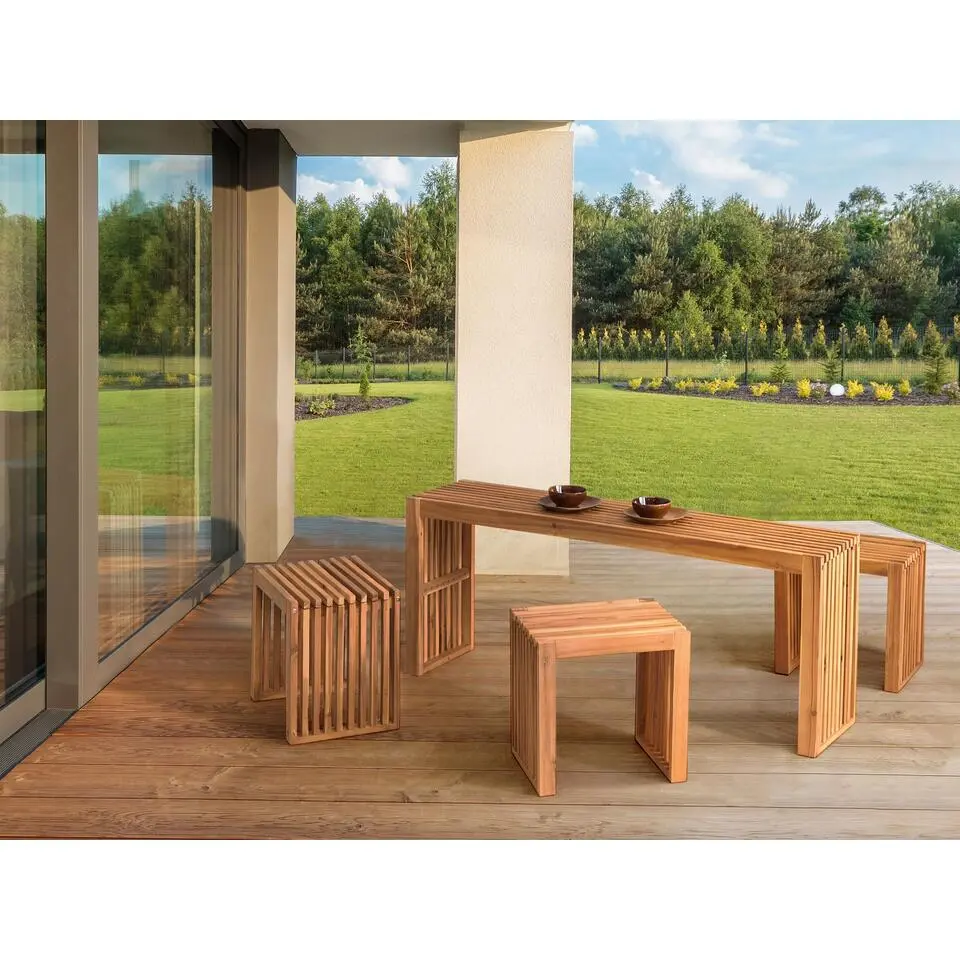 BELLANO - Tuintafel - Lichthout - Acaciahout