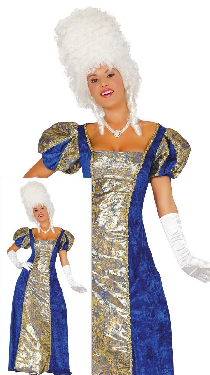 Middeleeuwen Jurk Blauw Dames Middeleeuwen