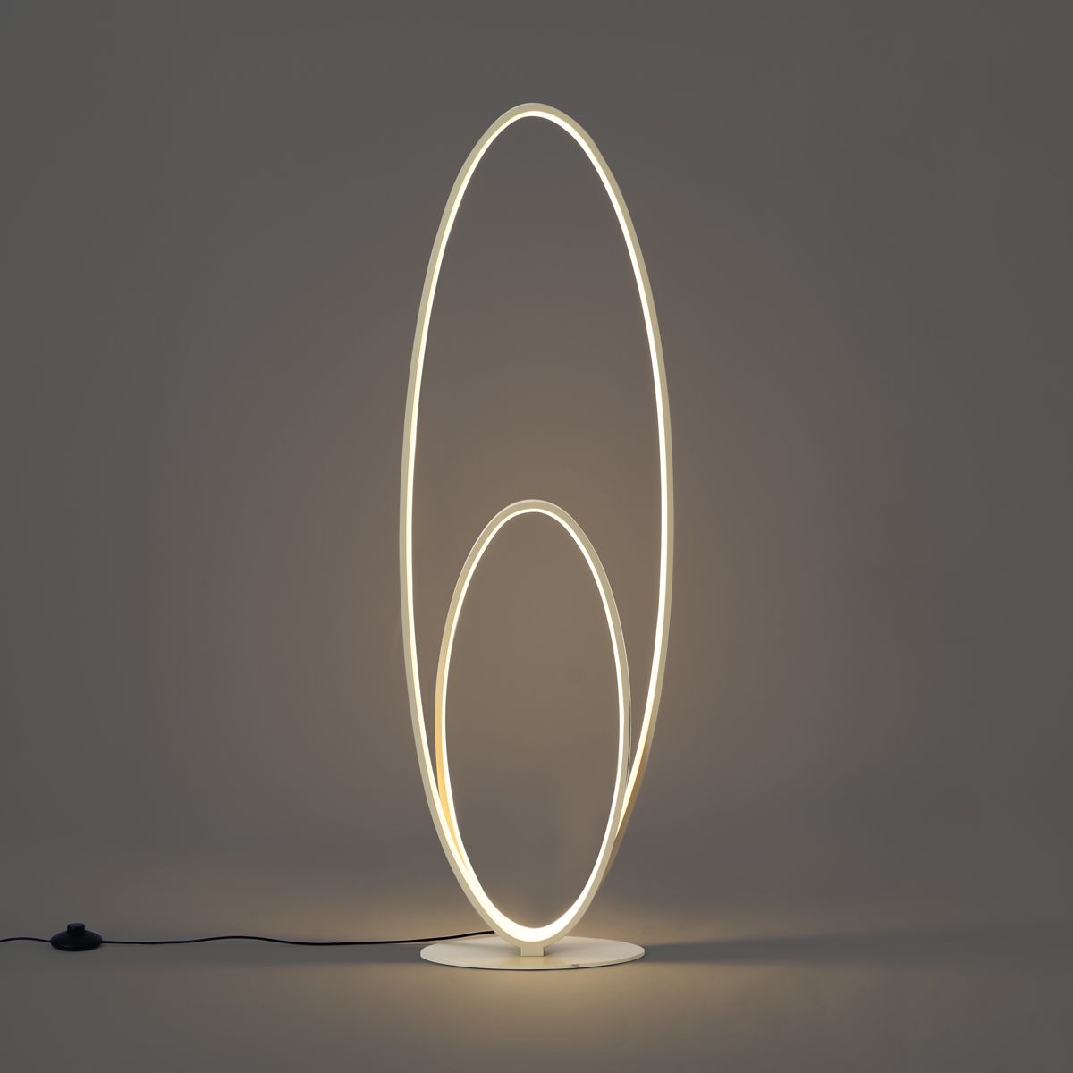 Design vloerlamp beige incl. LED 3-staps dimbaar - Boomerang