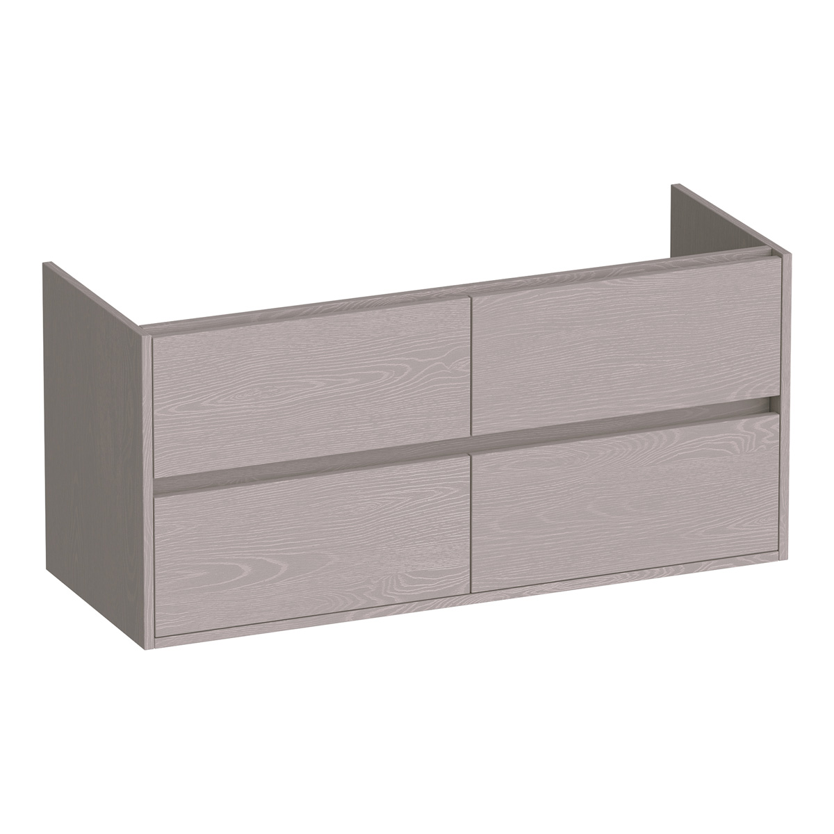 Brauer Adore onderkast 120cm met 4 softclose lades en 2 sifon uitsparingen timber greige